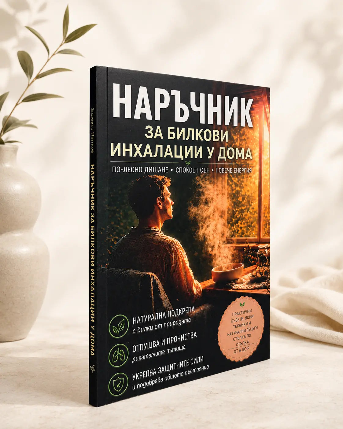 Продуктова снимка на наръчник за билкови инхалации у дома